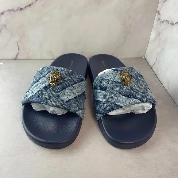 KURT GEIGER DENIM SLIDES 8.5 - Picture 1 of 12